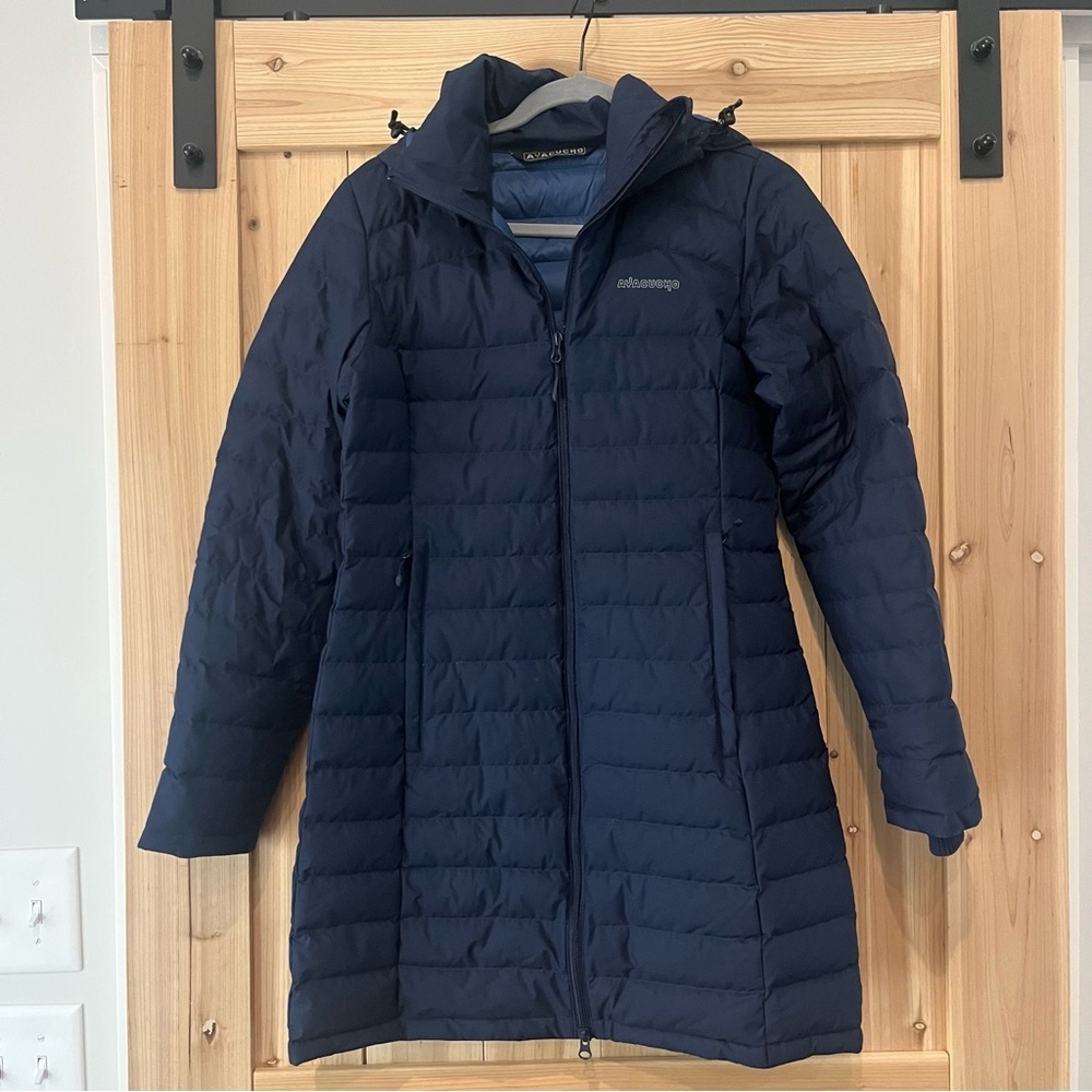 Ayacucho Women's Navy Blue Goose Down Puffer Coat